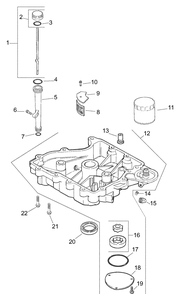 Kohler Engine Oil Pan And Lubrication Diagram and Parts List for LT1018 13AB11CG710-13AB11CG712-13AL11CG710-13AL11CG712-13AX11CG710-13AX11CG712 Cub Cadet Lawn Tractor